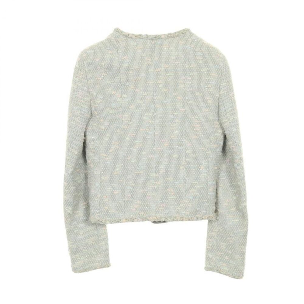 Chanel Collarless Jacket Cc Coco Mark Button P299… - image 2